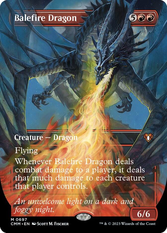 Balefire Dragon - [Foil, Borderless] Commander Masters (CMM)