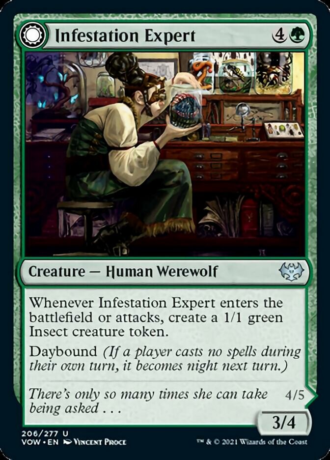Infestation Expert // Infested Werewolf - [Foil] Innistrad: Crimson Vow (VOW)