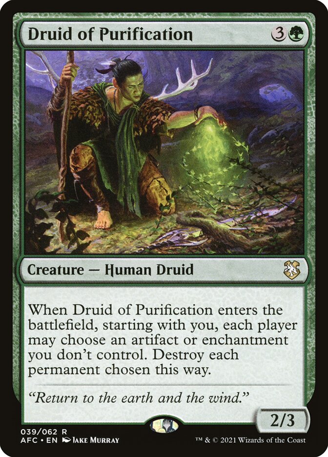 Druid of Purification - Forgotten Realms Commander (AFC)