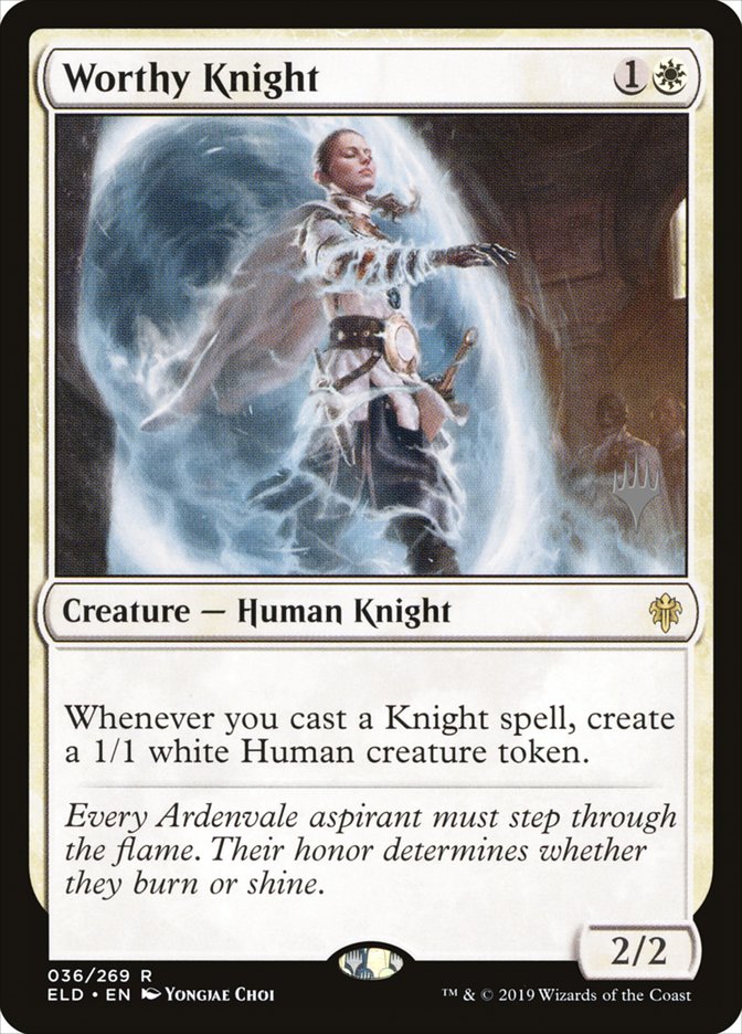 Worthy Knight - [Promo] Throne of Eldraine Promos (PELD)