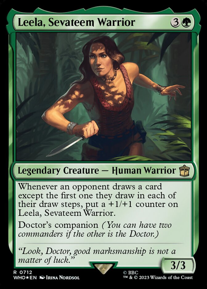 Leela, Sevateem Warrior - [Surge Foil] Doctor Who (WHO)