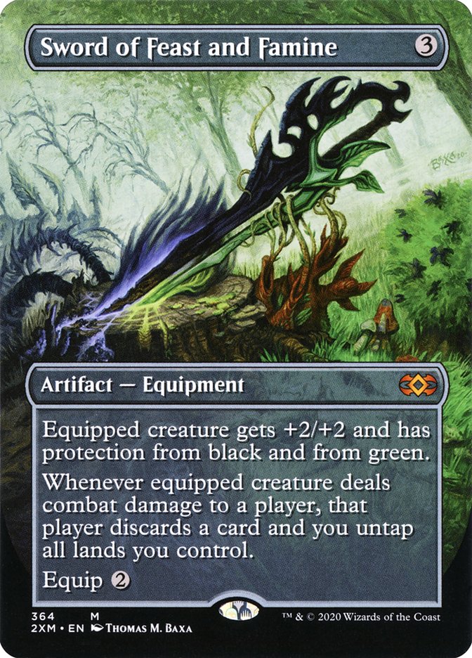 Sword of Feast and Famine - [Foil, Borderless] Double Masters (2XM)