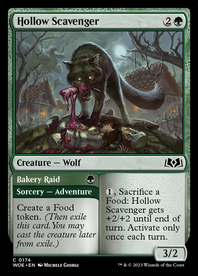 Hollow Scavenger // Bakery Raid - [Foil] Wilds of Eldraine (WOE)
