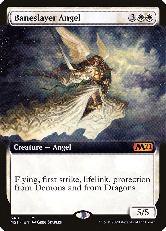 Baneslayer Angel - [Foil, Extended Art] Core Set 2021 (M21)