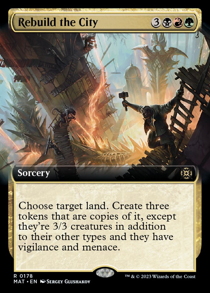 Rebuild the City - [Foil, Extended Art] March of the Machine: The Aftermath (MAT)