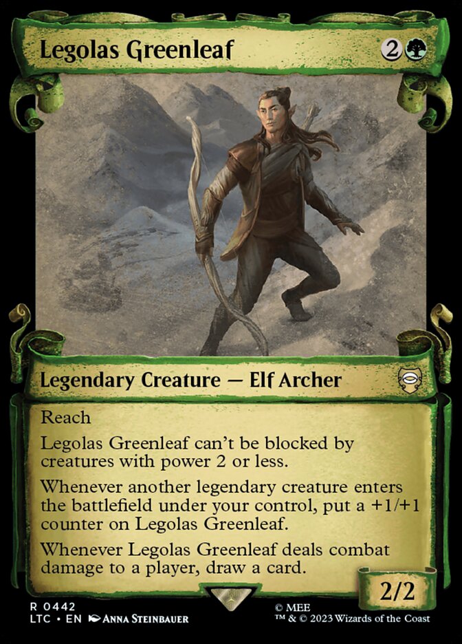 Legolas Greenleaf - [Foil, Showcase Scroll] Tales of Middle-earth Commander (LTC)