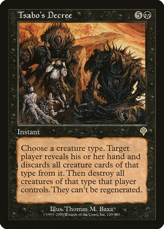 Tsabo's Decree - [Foil, Retro Frame] Invasion (INV)