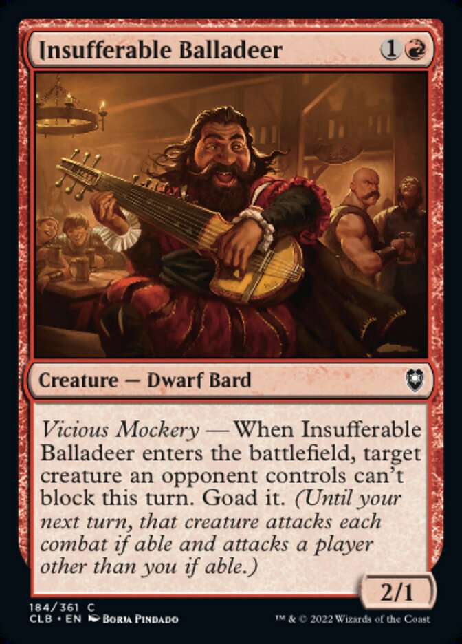 Insufferable Balladeer - [Foil] Commander Legends: Battle for Baldur's Gate (CLB)