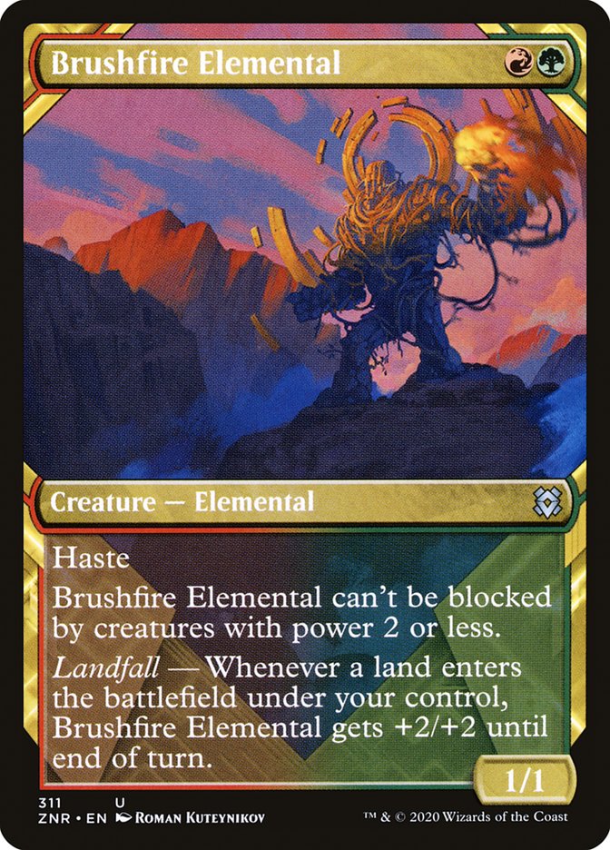 Brushfire Elemental - [Foil, Showcase] Zendikar Rising (ZNR)