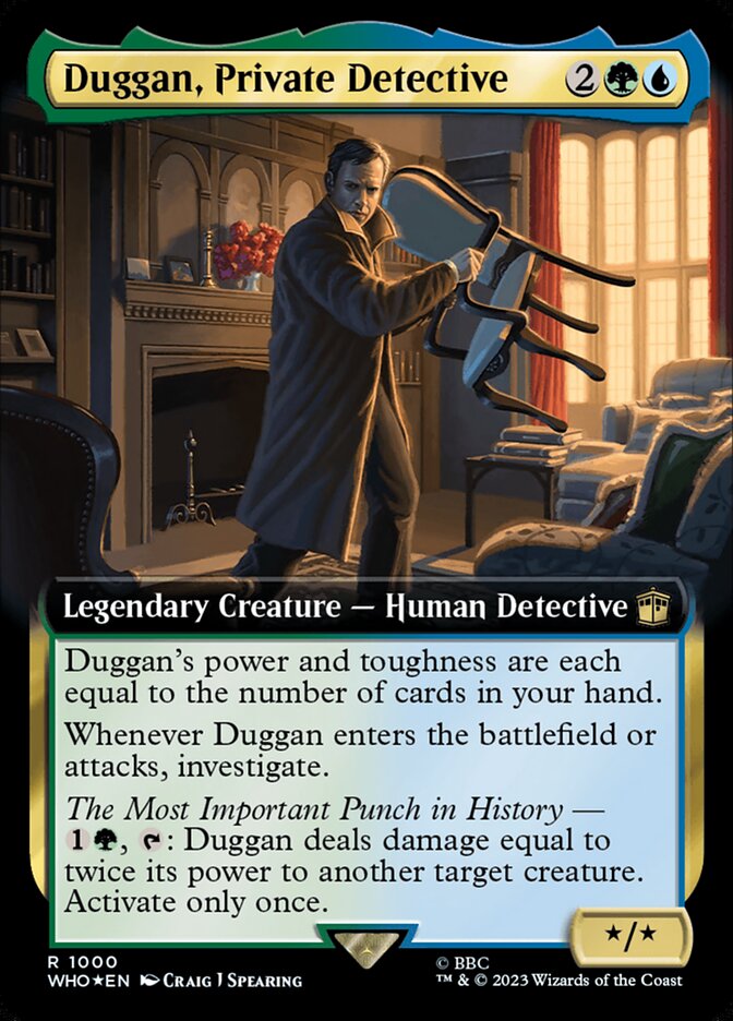 Duggan, Private Detective - [Surge Foil, Extended Art] Doctor Who (WHO)