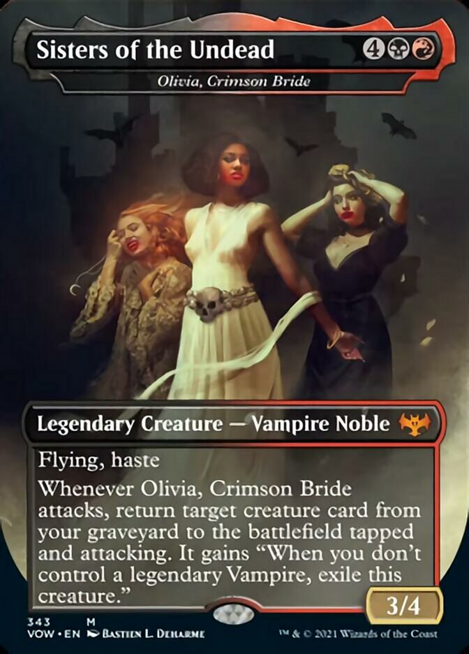Sisters of the Undead - Olivia, Crimson Bride - [Borderless] Innistrad: Crimson Vow (VOW)