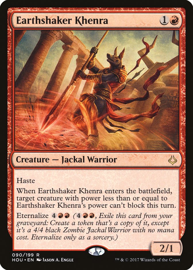 hour of devastation mtg card Earthshaker Khenra [Hour of Devastation] Moderately Played Foil