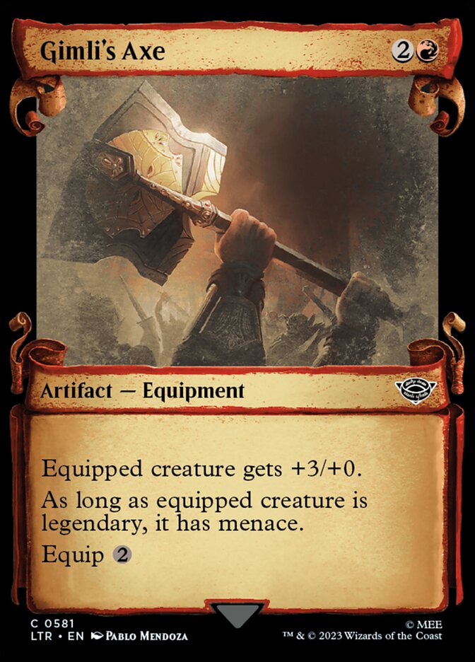 Gimli's Axe - [Foil, Showcase Scroll] The Lord of the Rings: Tales of Middle-earth (LTR)