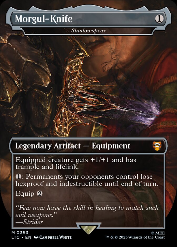 Morgul-Knife - Shadowspear - [Foil, Borderless] Tales of Middle-earth Commander (LTC)