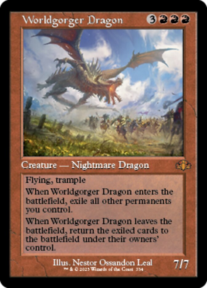 Worldgorger Dragon - [Retro Frame] Dominaria Remastered (DMR)