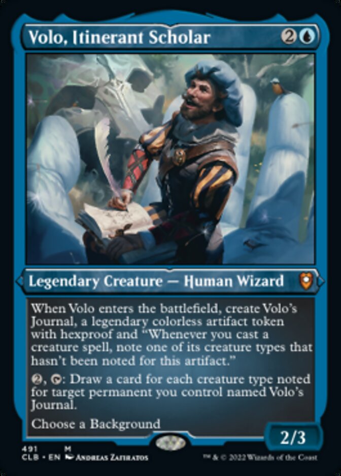 Volo, Itinerant Scholar - [Etched Foil] Commander Legends: Battle for Baldur's Gate (CLB)