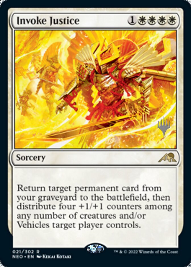 Invoke Justice - [Promo] Kamigawa: Neon Dynasty Promos (PNEO)