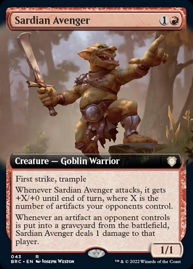 Sardian Avenger - [Foil, Extended Art] The Brothers' War Commander (BRC)