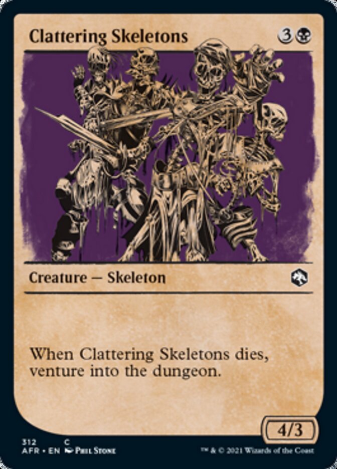 Clattering Skeletons - [Foil, Showcase] Adventures in the Forgotten Realms (AFR)