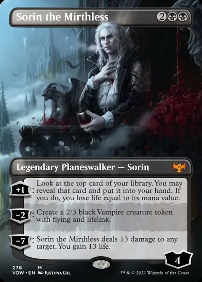 Sorin the Mirthless - [Foil, Borderless] Innistrad: Crimson Vow (VOW)