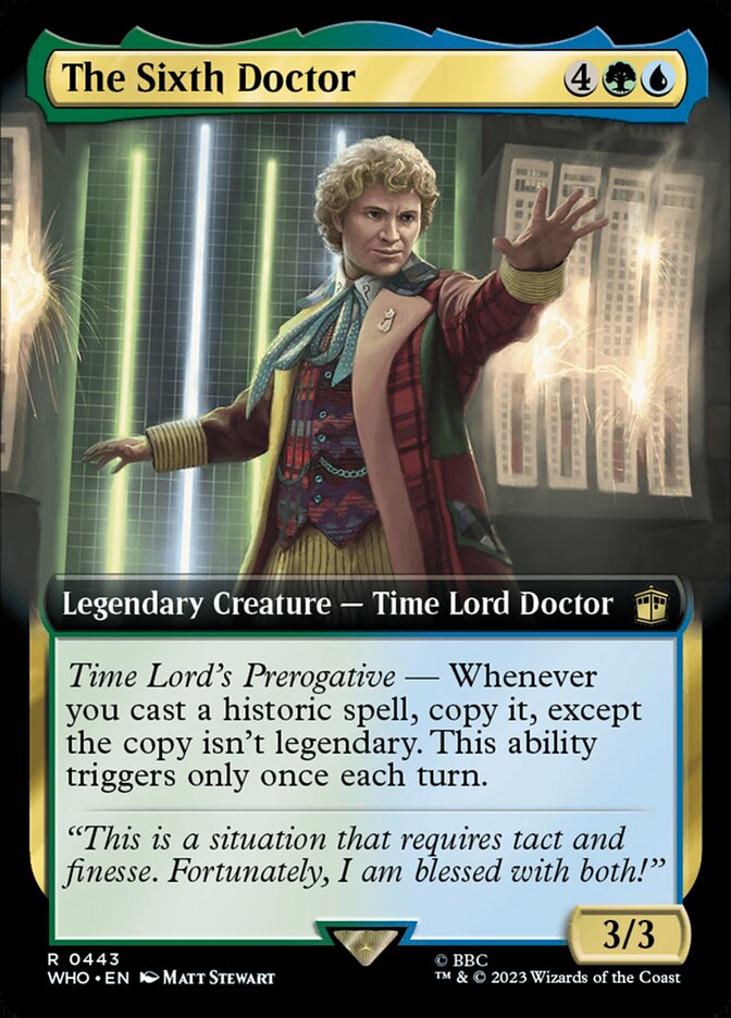 The Sixth Doctor - [Foil, Extended Art] Doctor Who (WHO)