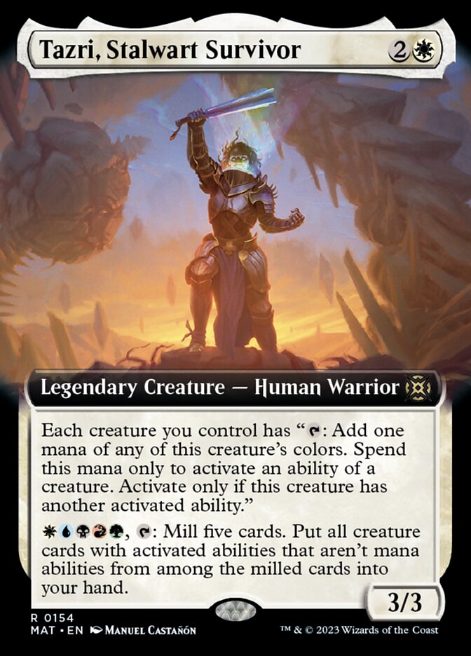 Tazri, Stalwart Survivor - [Foil, Extended Art] March of the Machine: The Aftermath (MAT)