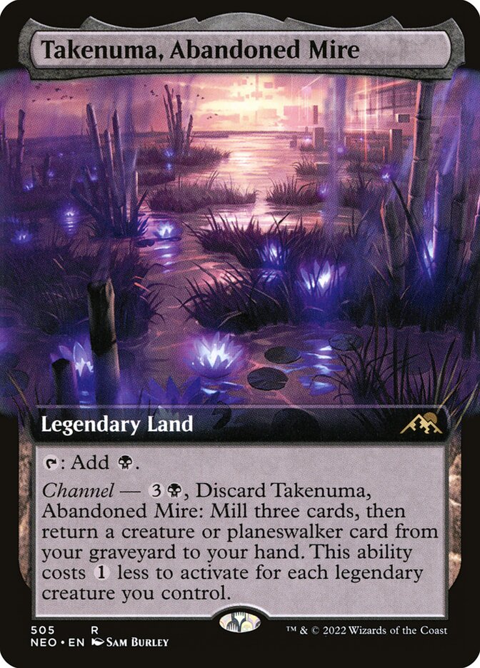 Takenuma, Abandoned Mire - [Extended Art] Kamigawa: Neon Dynasty (NEO)