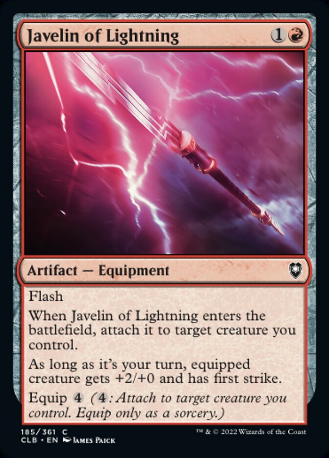 Javelin of Lightning - [Foil] Commander Legends: Battle for Baldur's Gate (CLB)