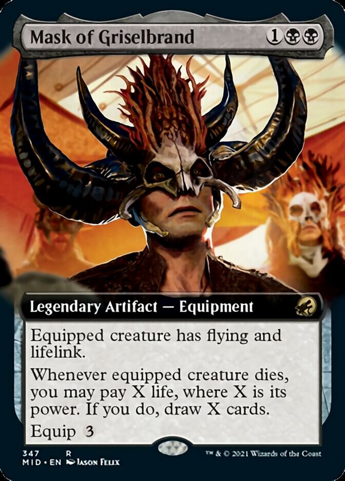 Mask of Griselbrand - [Foil, Extended Art] Innistrad: Midnight Hunt (MID)