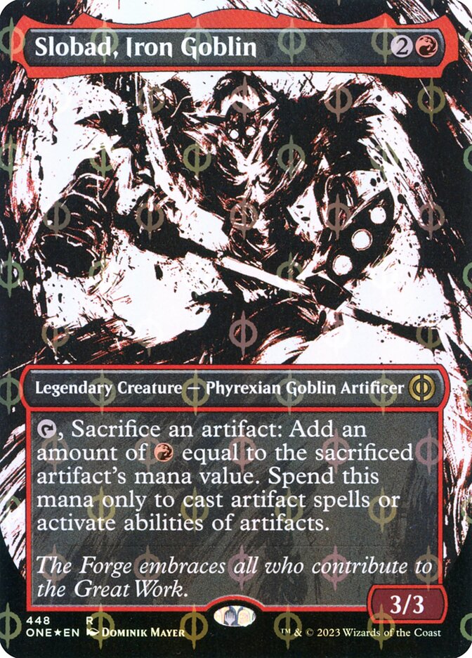 Slobad, Iron Goblin - [Step and Compleat Foil, Showcase] Phyrexia: All Will Be One (ONE)