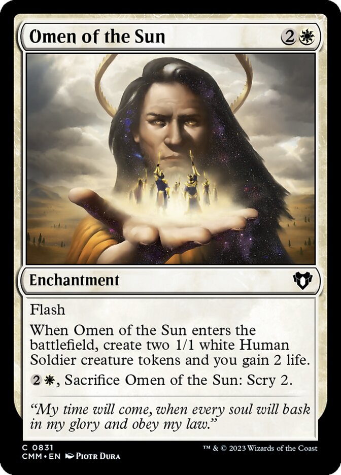 Omen of the Sun - [Foil] Commander Masters (CMM)