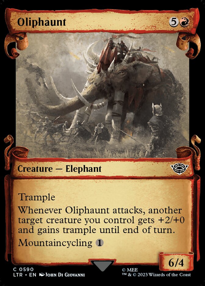 Oliphaunt - [Foil, Showcase Scroll] The Lord of the Rings: Tales of Middle-earth (LTR)