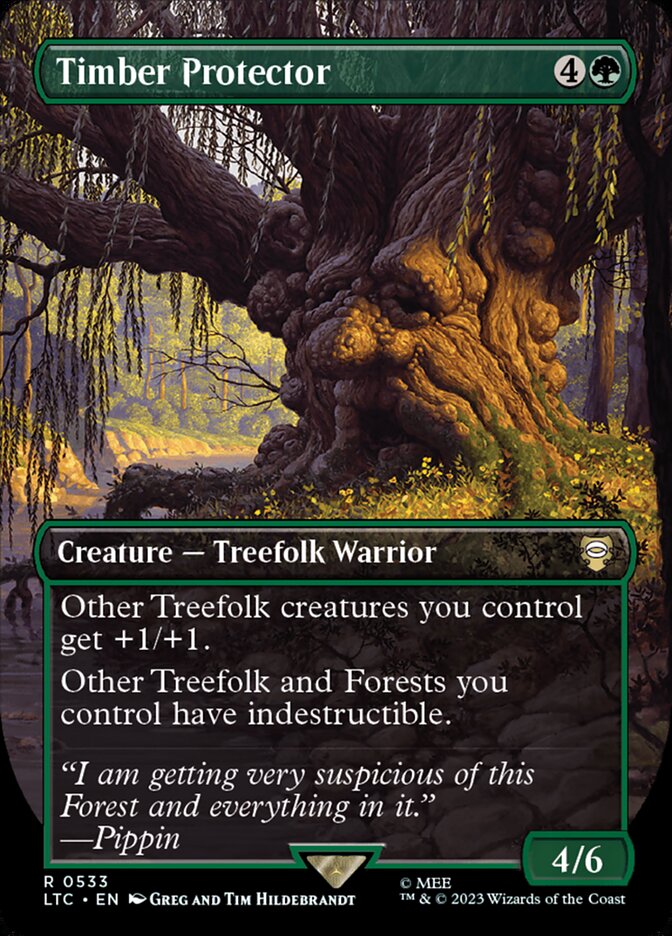 Timber Protector - [Foil, Borderless] Tales of Middle-earth Commander (LTC)