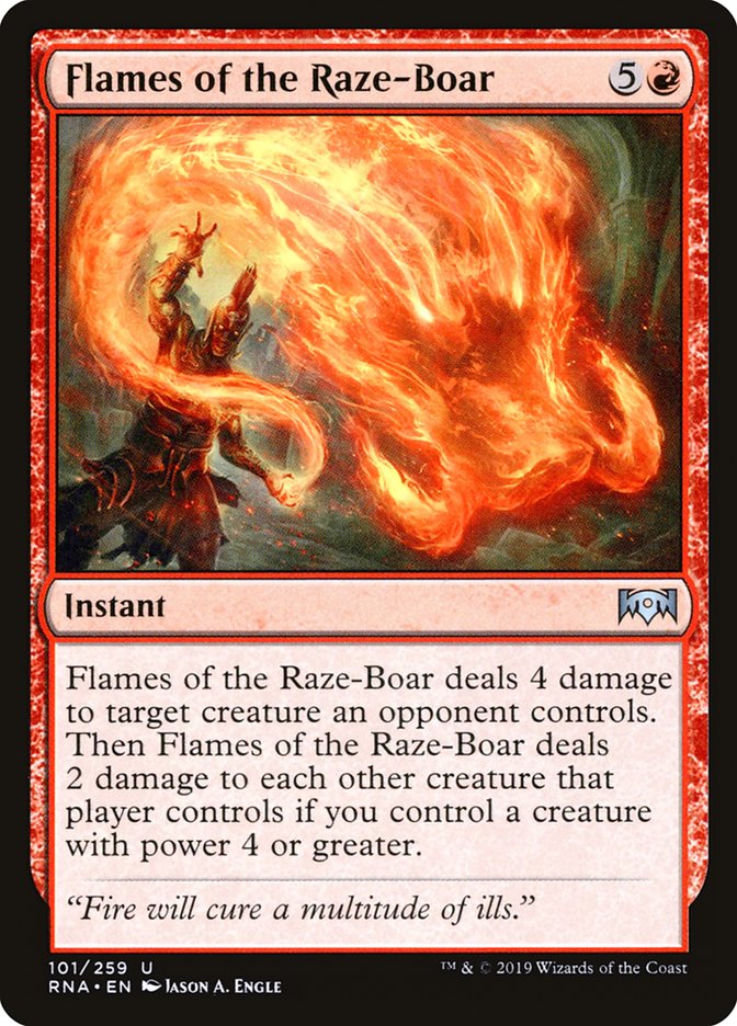 Flames of the Raze-Boar - Ravnica Allegiance (RNA)