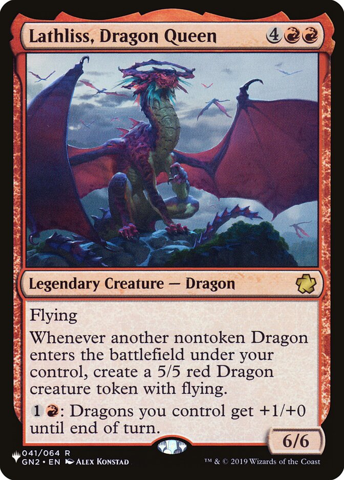 Lathliss, Dragon Queen - The List (PLIST)