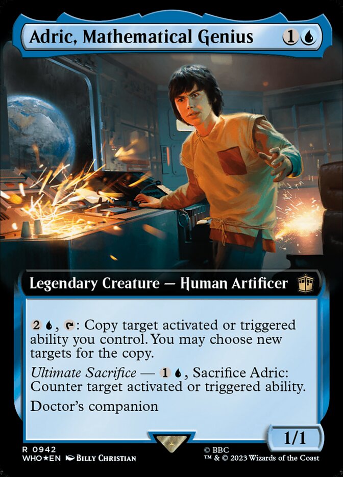 Adric, Mathematical Genius - [Surge Foil, Extended Art] Doctor Who (WHO)