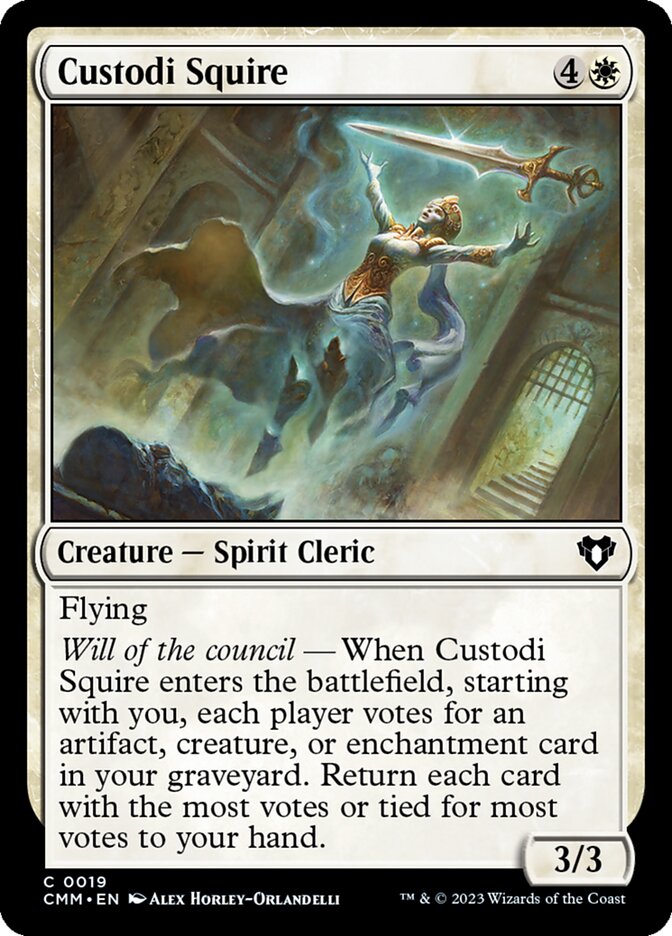 Custodi Squire - [Foil] Commander Masters (CMM)