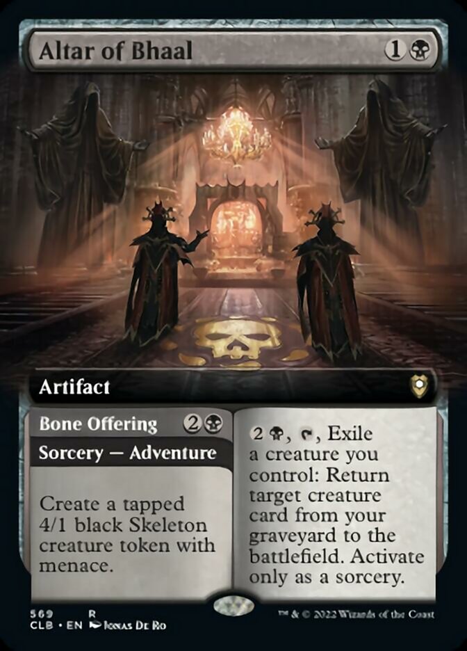 Altar of Bhaal // Bone Offering - [Foil, Extended Art] Commander Legends: Battle for Baldur's Gate (CLB)