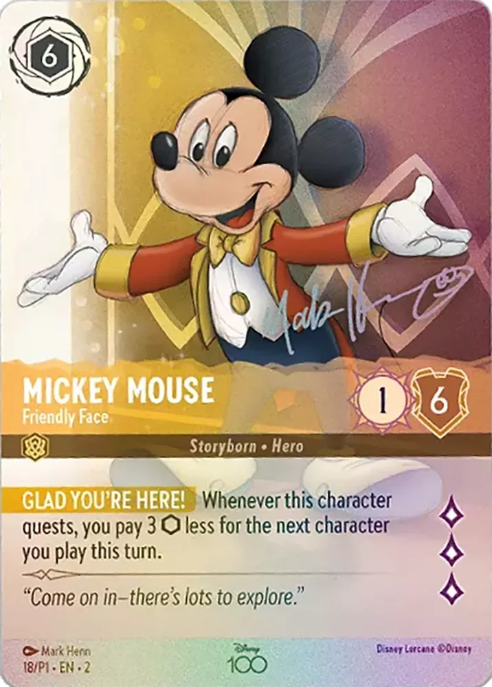 Mickey Mouse - Friendly Face - [Foil, Disney 100] Promo (P1)