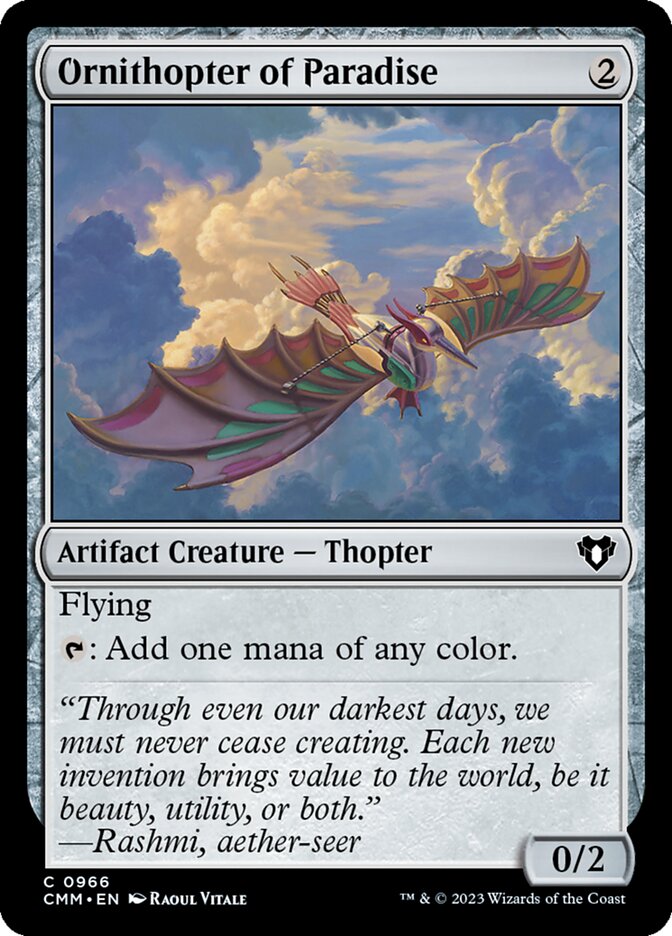 Ornithopter of Paradise - [Foil] Commander Masters (CMM)
