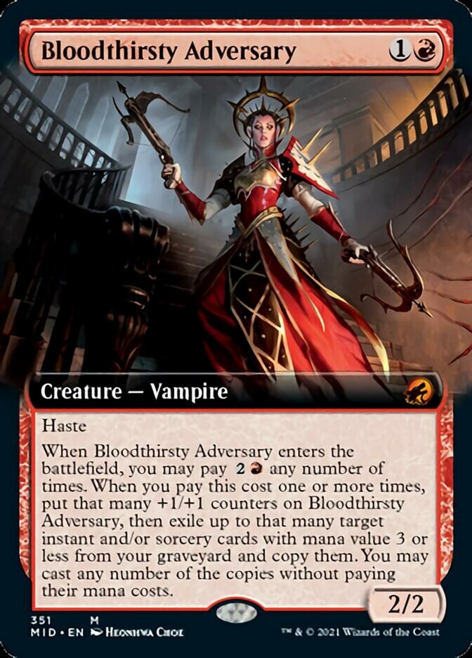Bloodthirsty Adversary - [Foil, Extended Art] Innistrad: Midnight Hunt (MID)