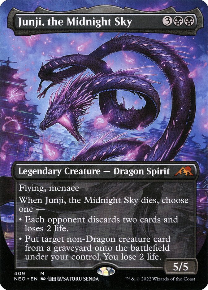 Junji, the Midnight Sky - [Foil, Borderless] Kamigawa: Neon Dynasty (NEO)
