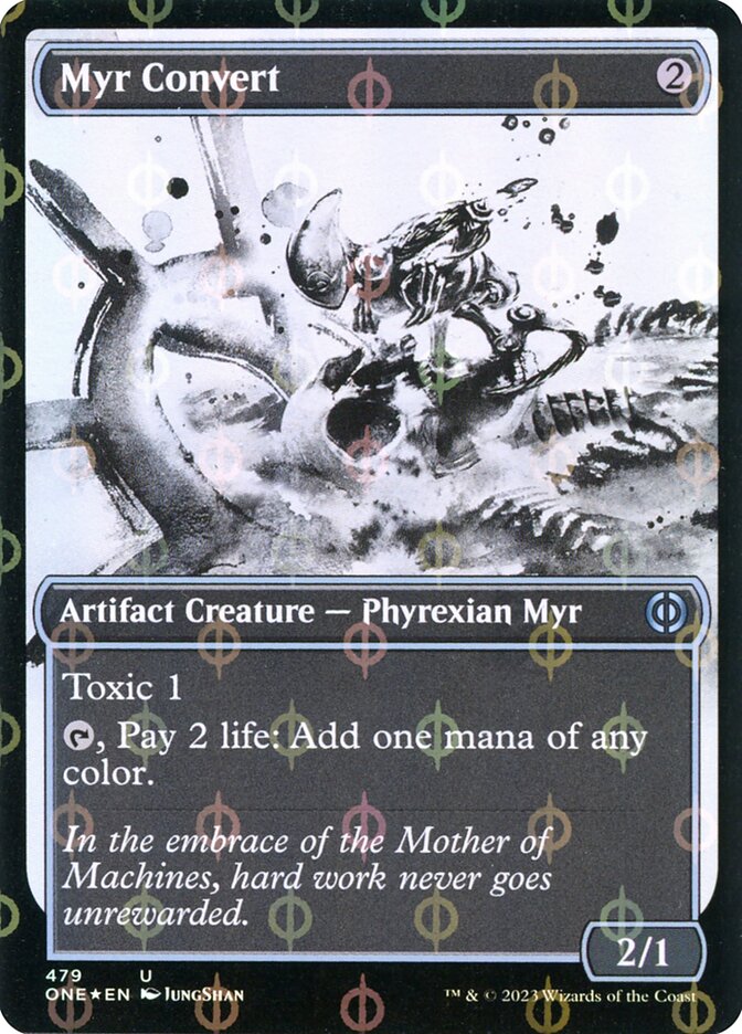 Myr Convert - [Step and Compleat Foil, Showcase] Phyrexia: All Will Be One (ONE)