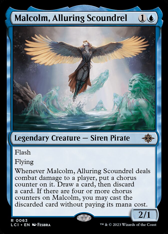 Malcolm, Alluring Scoundrel - [Foil] The Lost Caverns of Ixalan (LCI)