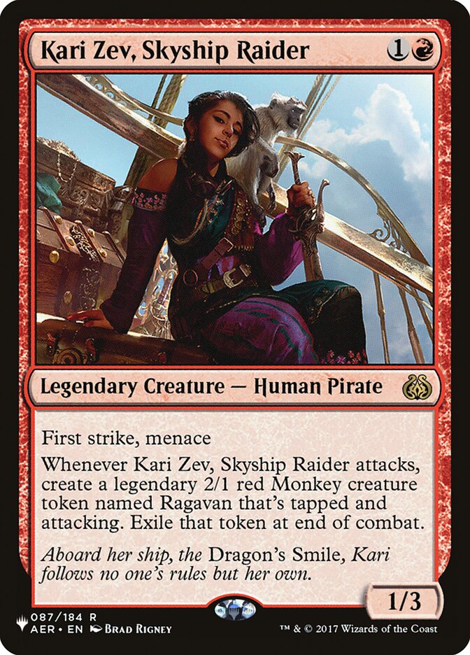 Kari Zev, Skyship Raider - The List (PLIST)