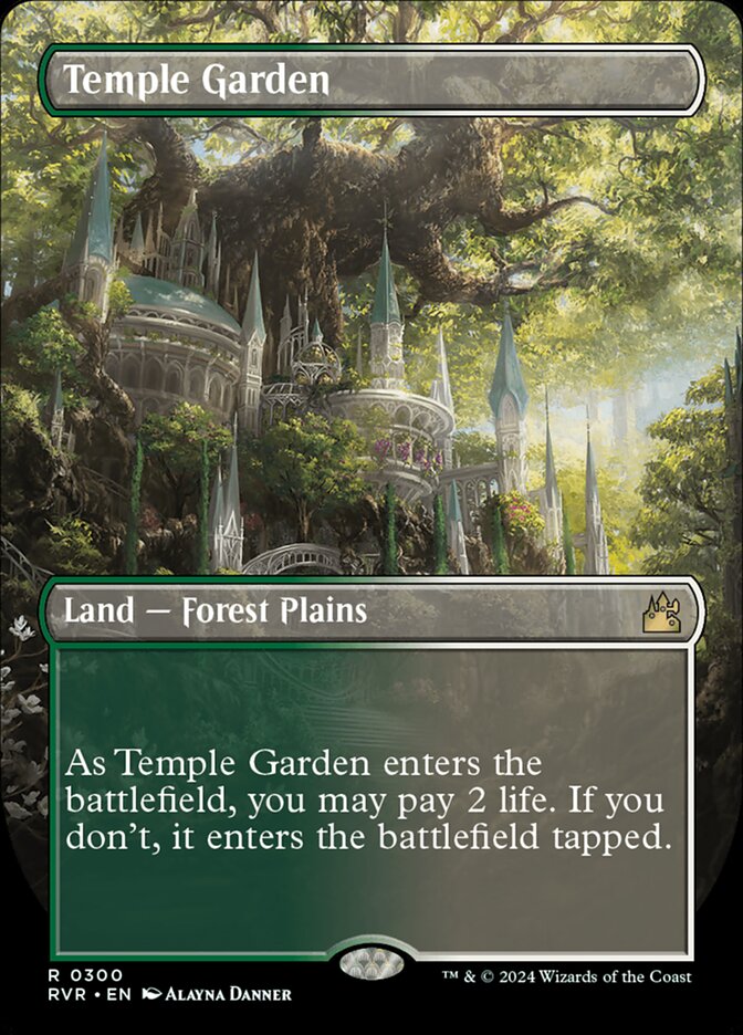 Temple Garden - [Foil, Borderless] Ravnica Remastered (RVR)