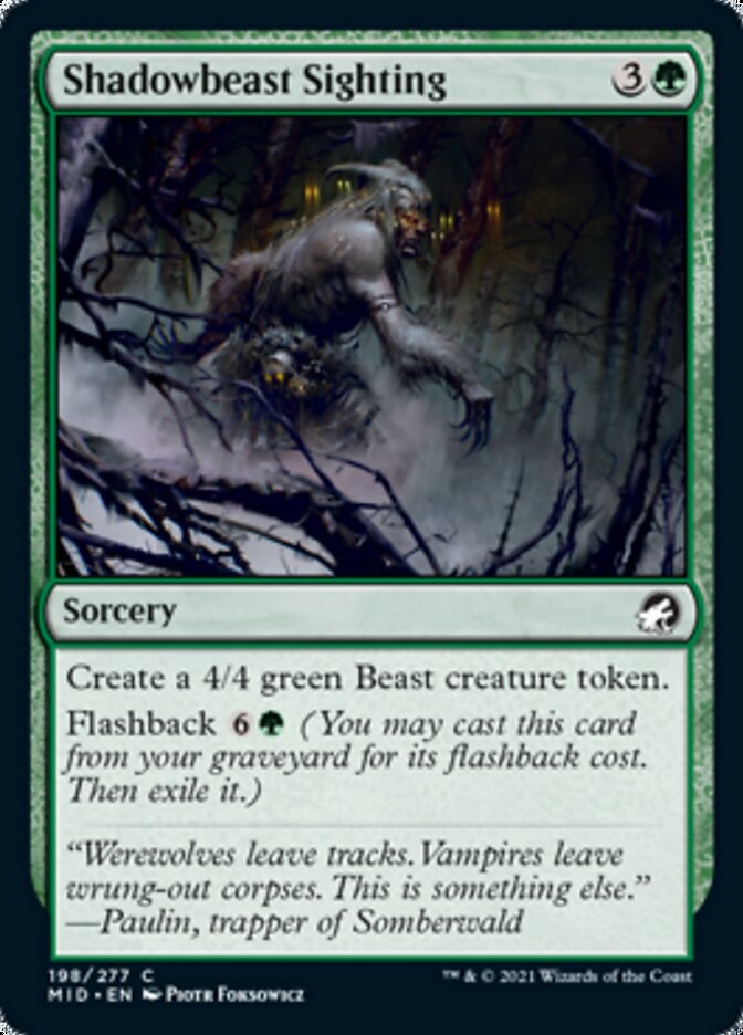 Shadowbeast Sighting - [Foil] Innistrad: Midnight Hunt (MID)