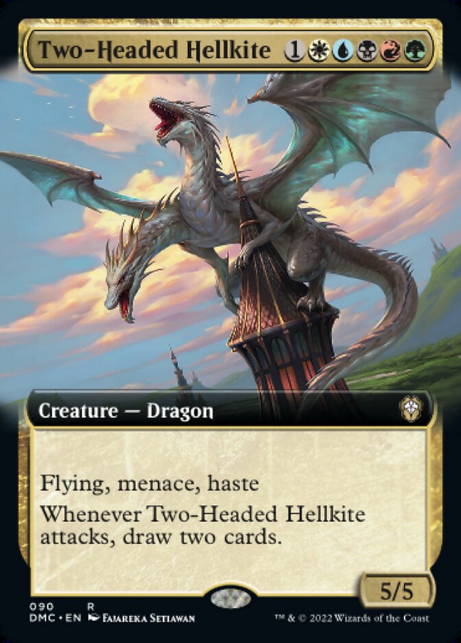 Two-Headed Hellkite - [Foil, Extended Art] Dominaria United Commander (DMC)