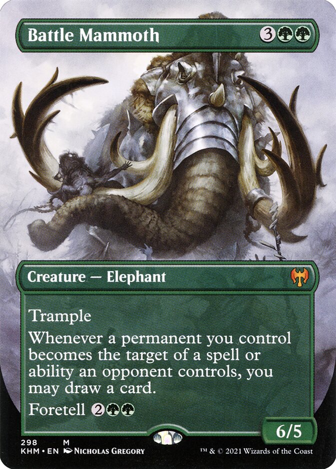 Battle Mammoth - [Foil, Borderless] Kaldheim (KHM)