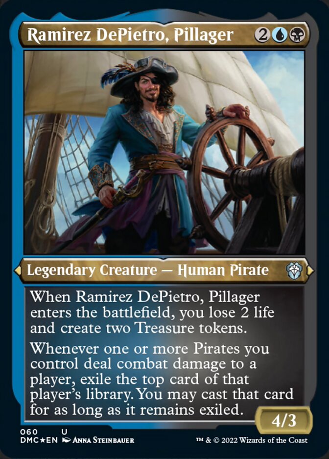 Ramirez DePietro, Pillager - [Etched Foil, Borderless] Dominaria United Commander (DMC)